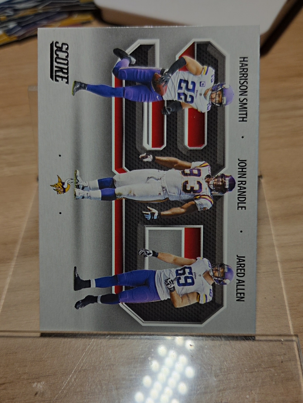 2021 Score 3D Vikings Trio Trading Card - Purple, White, Black